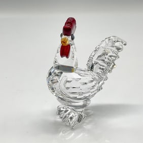 Swarovski Silver Crystal Figurine, Cockerel Rooster