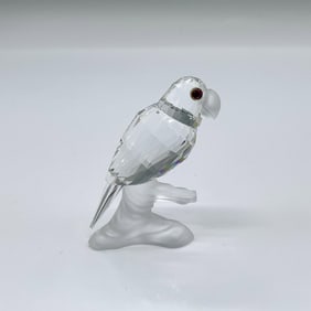 Swarovski Silver Crystal Figurine, Parrot On Branch