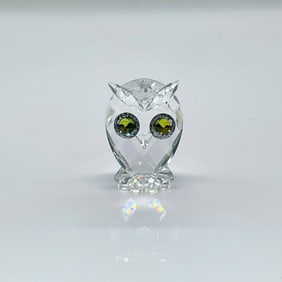 Swarovski Silver Crystal Figurine, Owl, Mini