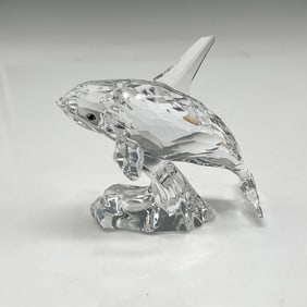 Swarovski Silver Crystal Figurine, Orca (Killer Whale)