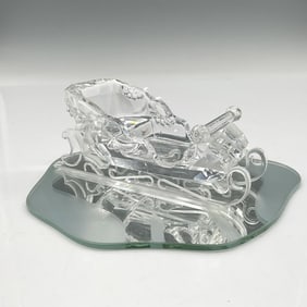 Swarovski Silver Crystal Figurine, Sleigh