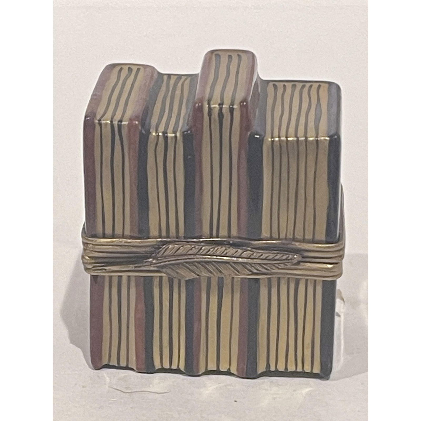 Limoges France Keepsake Box, Law Books on Shelf (1 of 7)