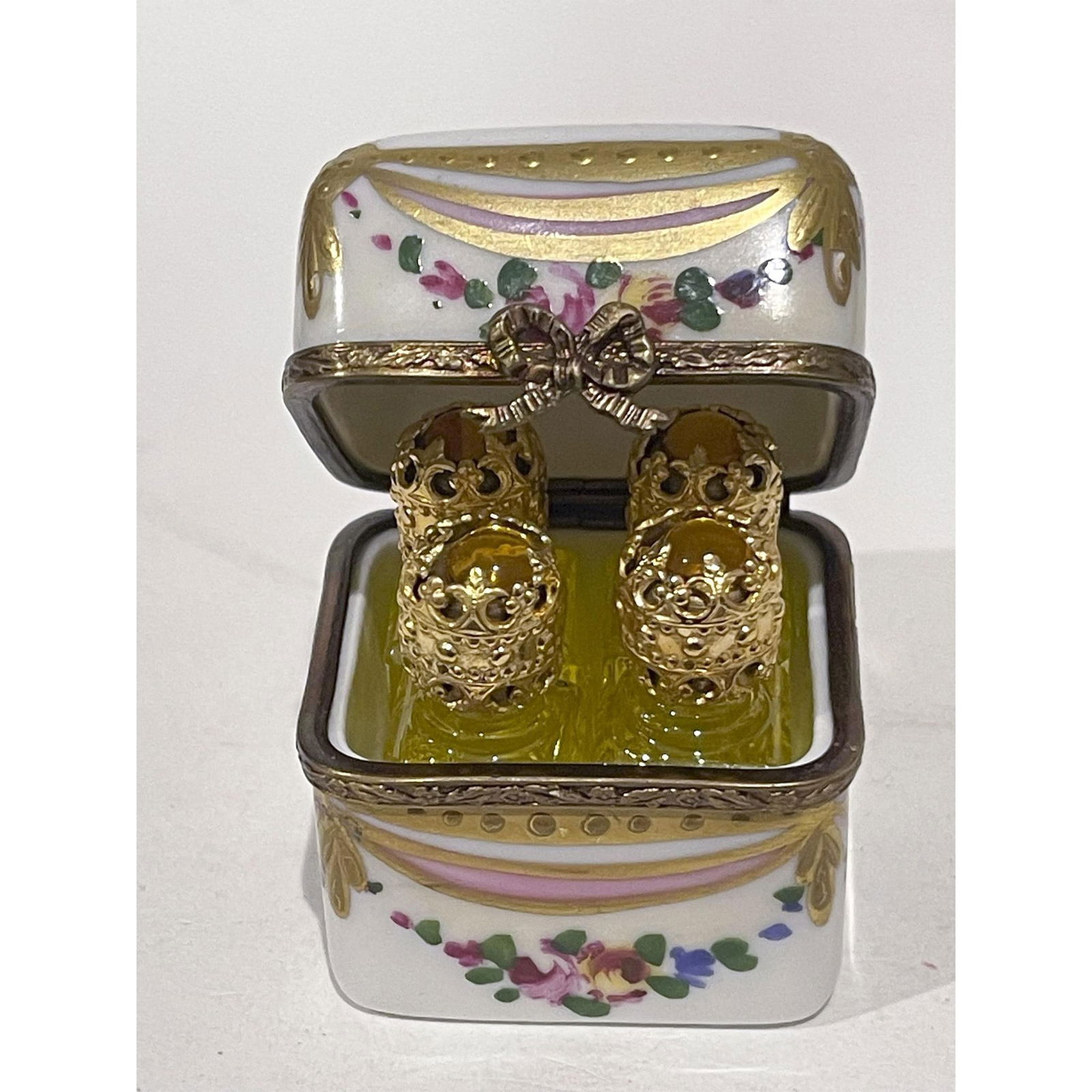 Limoges France Keepsake Box with Perfume Bottles (1 of 5)