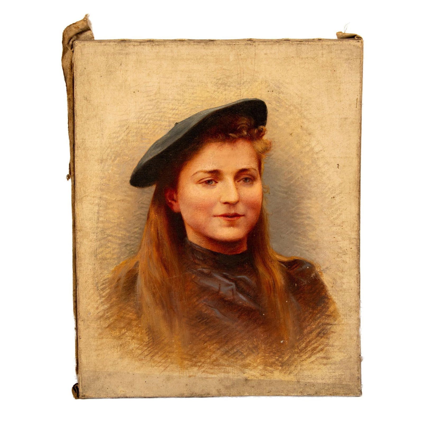 Delahogue (Attributed), Original Oil on Canvas, Portrait (1 of 5)