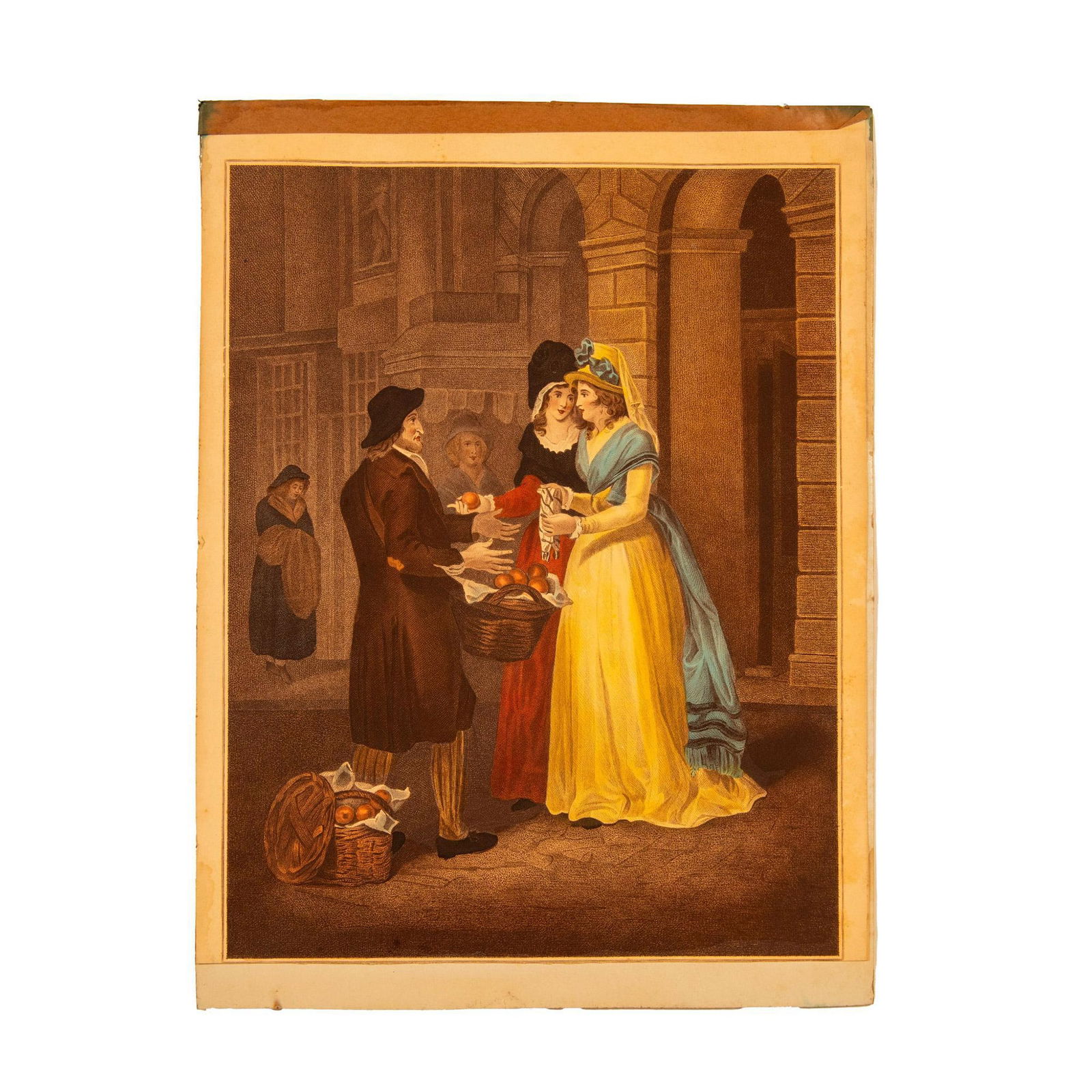 After Wheatley, Original Color Lithograph, Cries of London: Original color lithograph after English Royal Academician Francis Wheatley series' Cries of London, entitled Sweet China Oranges (Oranges Sucrees, Oranges Fines.) Artist: Francis Wheatley (British 174