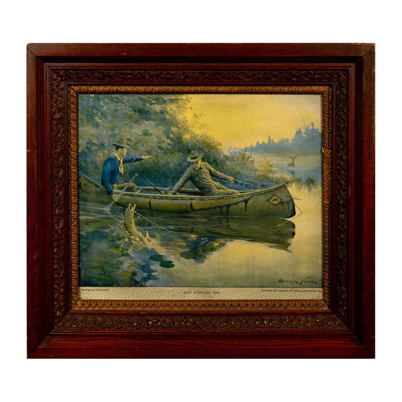 Frank Stick (American) Framed Poster Print, A Crucial Test (1 of 6)