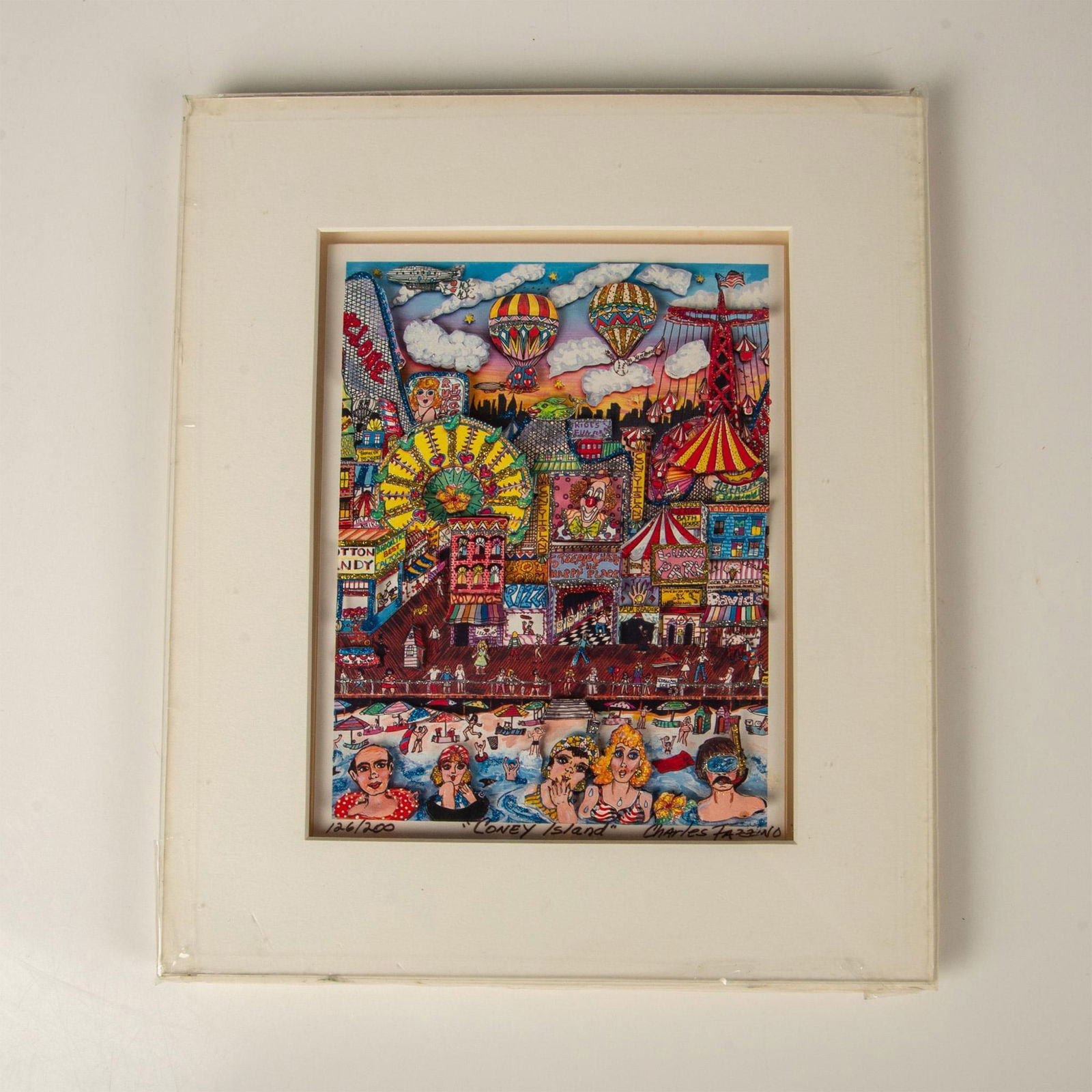 Charles Fazzino, Coney Island Framed 3D Serigraph (1 of 5)