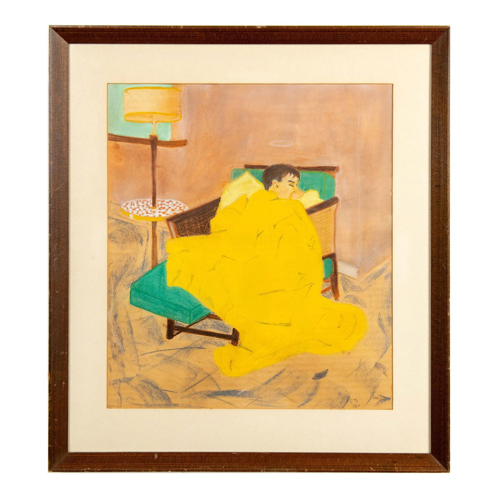 Gerald Bernstein, Original Mixed Media Drawing, Signed (1 of 7)