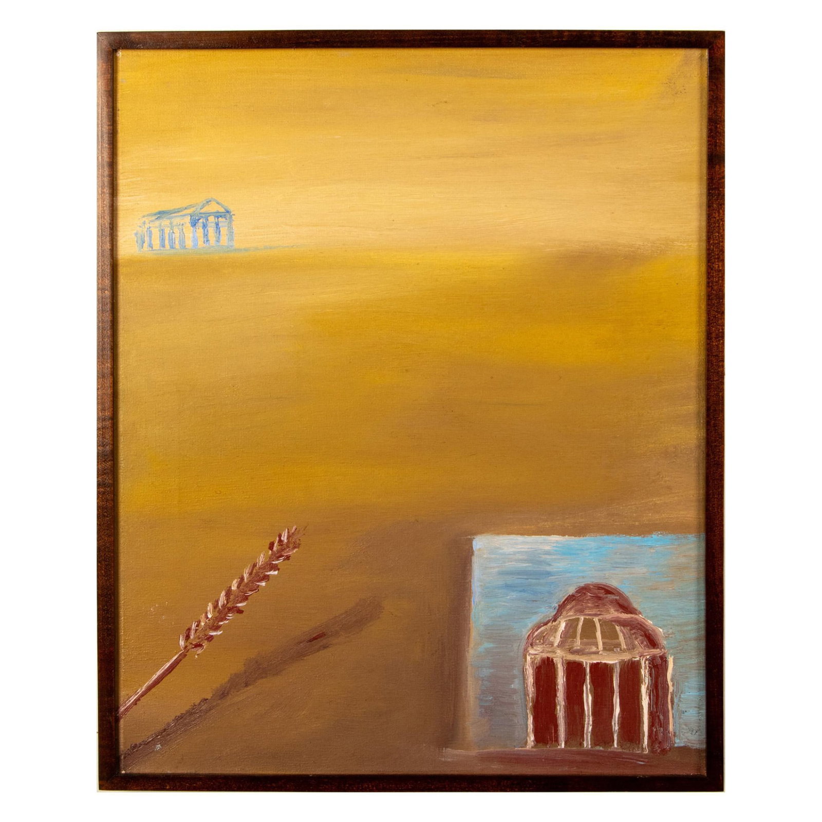 Moreno, Original Oil on Canvas, Orfeo en Casa Dorada, Signed: Original oil on canvas by Abstract Expressionist artist Moises Moreno entitled Orfeo en la Casa Dorada (Orpheus in the Golden House.) Moreno has interpretated Claudio Monteverdi's Baroque opera by dep