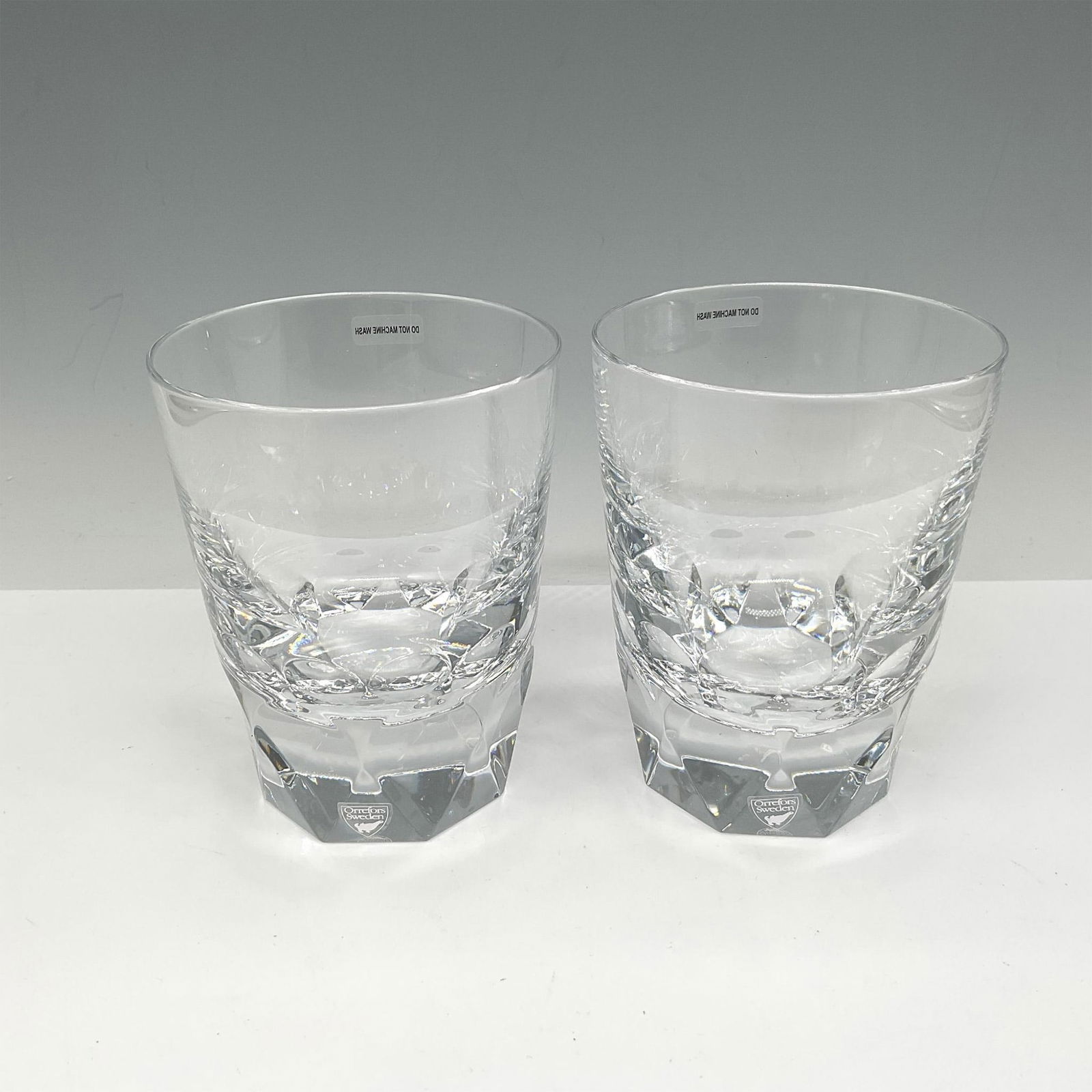Pair of Orrefors Crystal Carat Double Old Fashioned Glasses (1 of 4)
