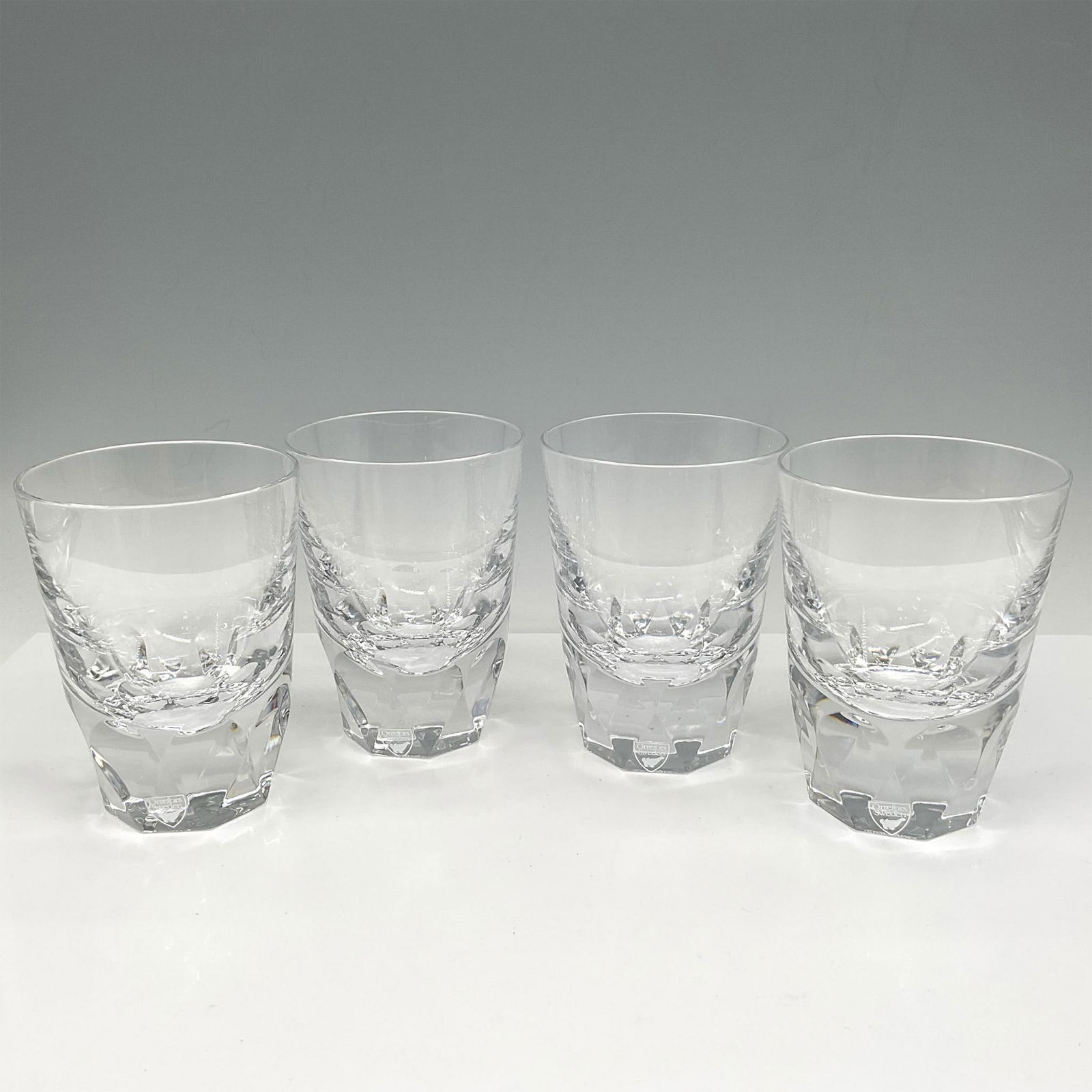 4pc Orrefors Crystal Carat Double Old Fashioned Glasses (1 of 4)