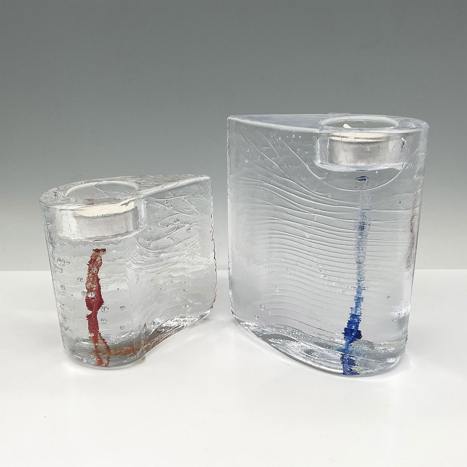 2pc Kosta Boda Art Glass Candle Holders (1 of 4)
