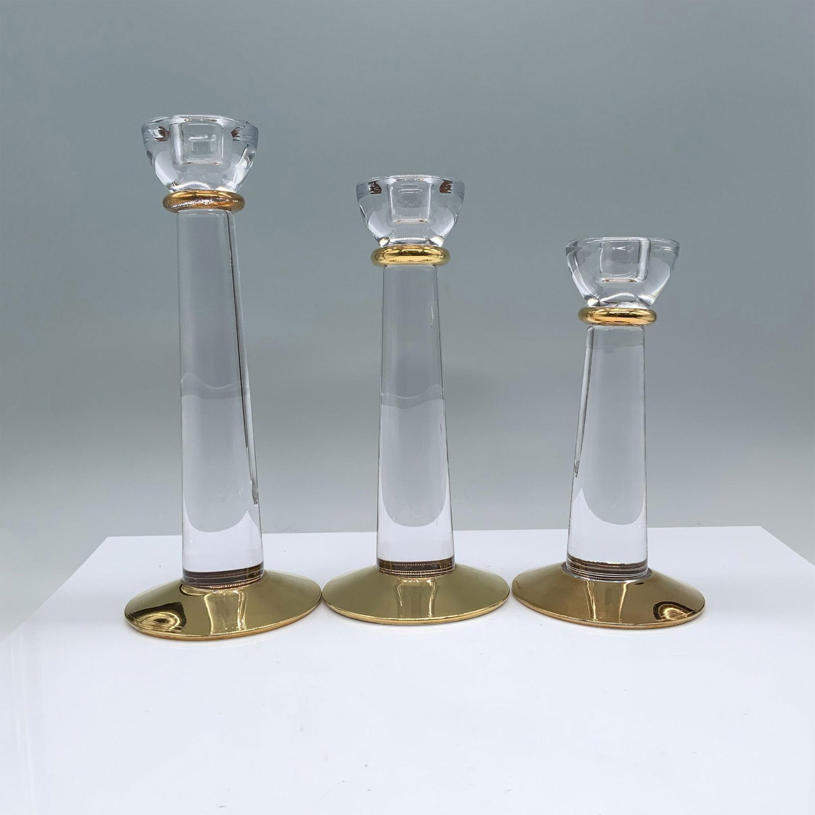 3pc Kosta Boda Anna Ehrner Candlesticks (1 of 3)