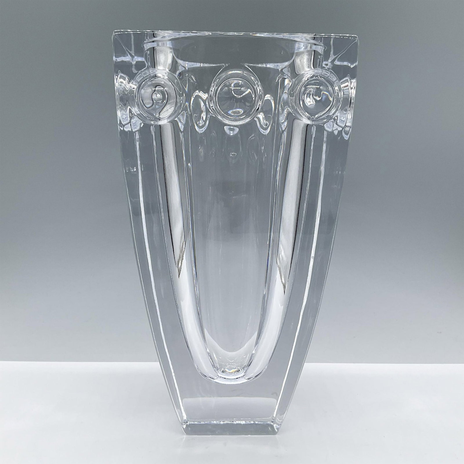 Lead Crystal Flower Vase, Bubbles (1 of 3)