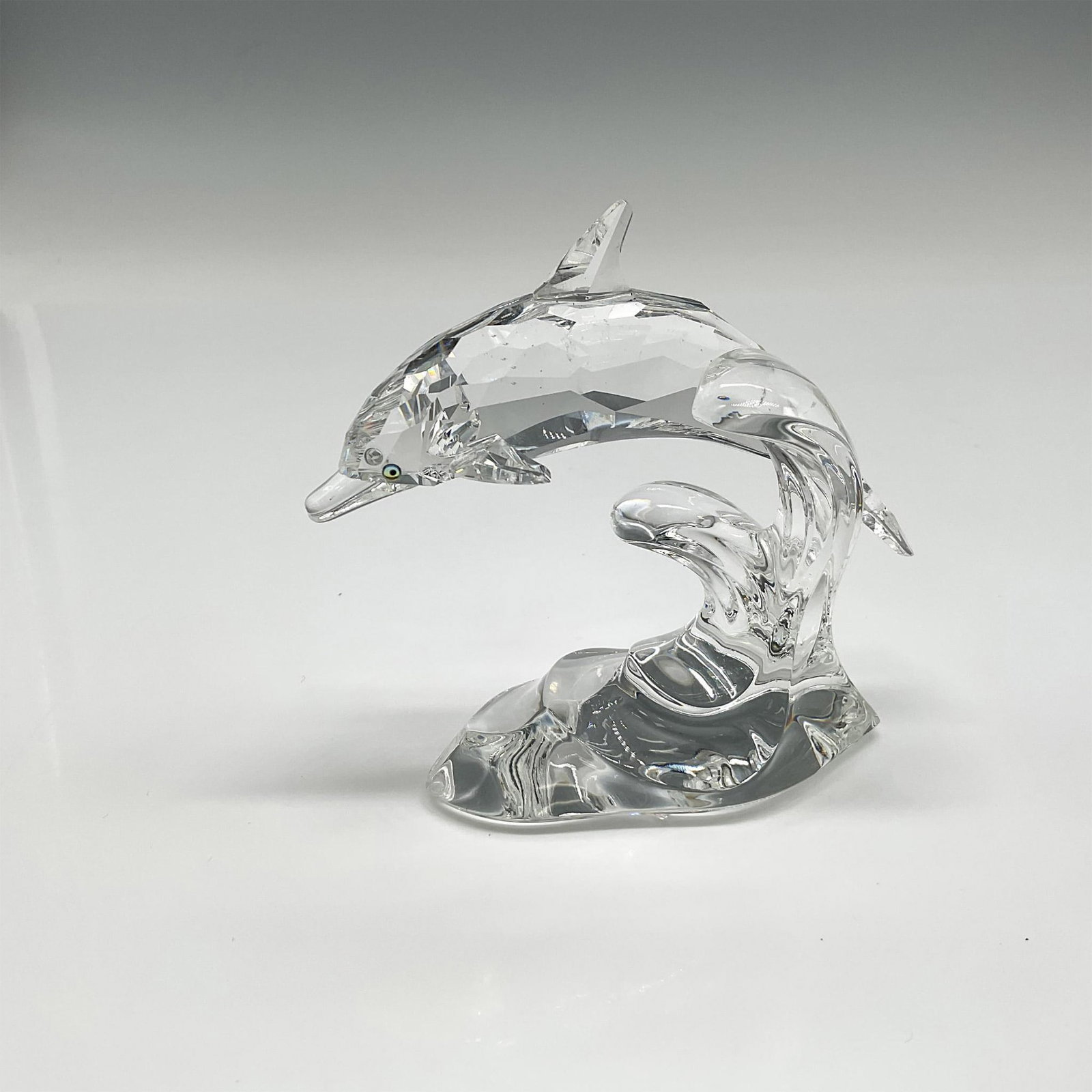 Swarovski Silver Crystal Figurine, Dolphin On A Wave (1 of 5)