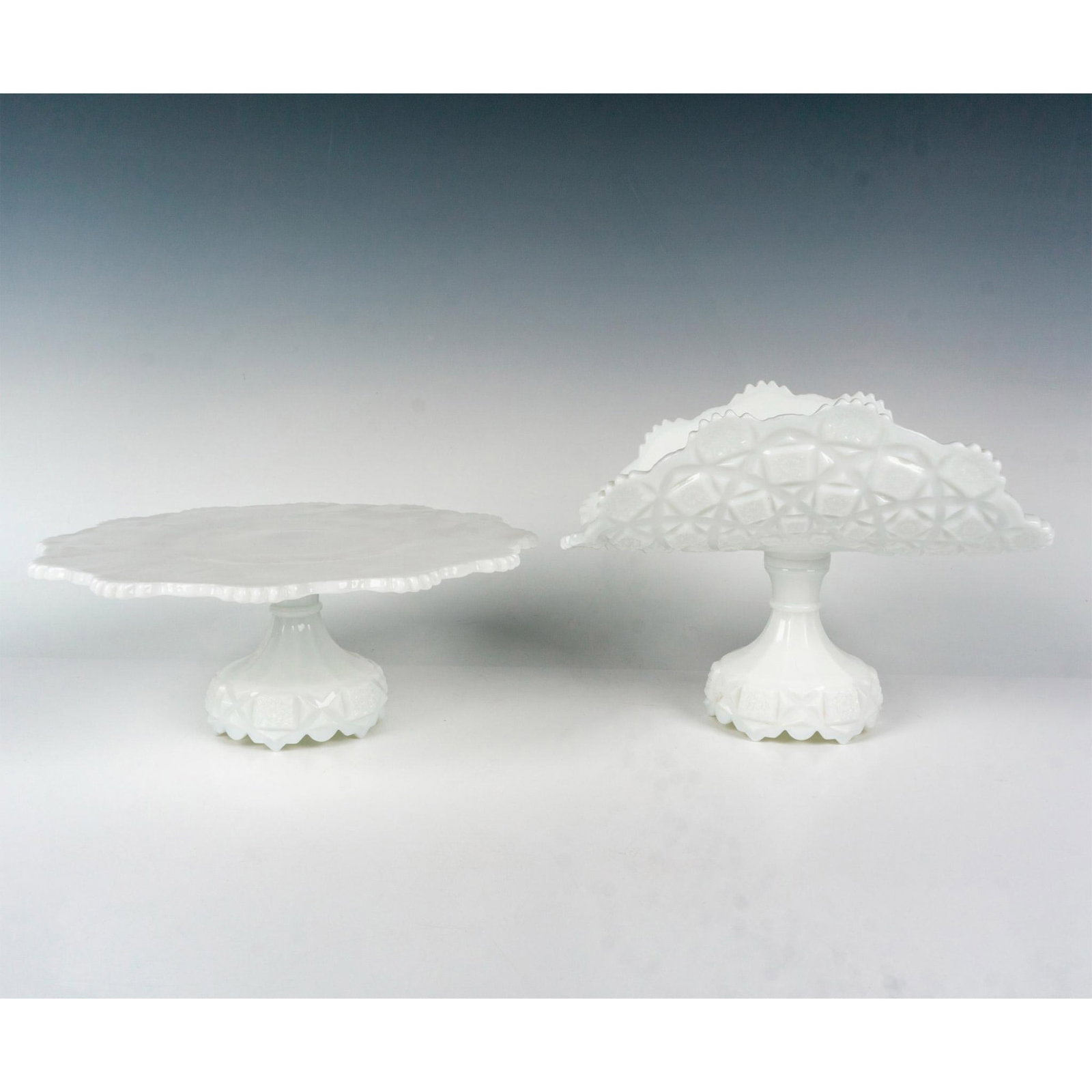 2pc Westmoreland Milk Glass Grouping, Old Quilt Pattern (1 of 3)