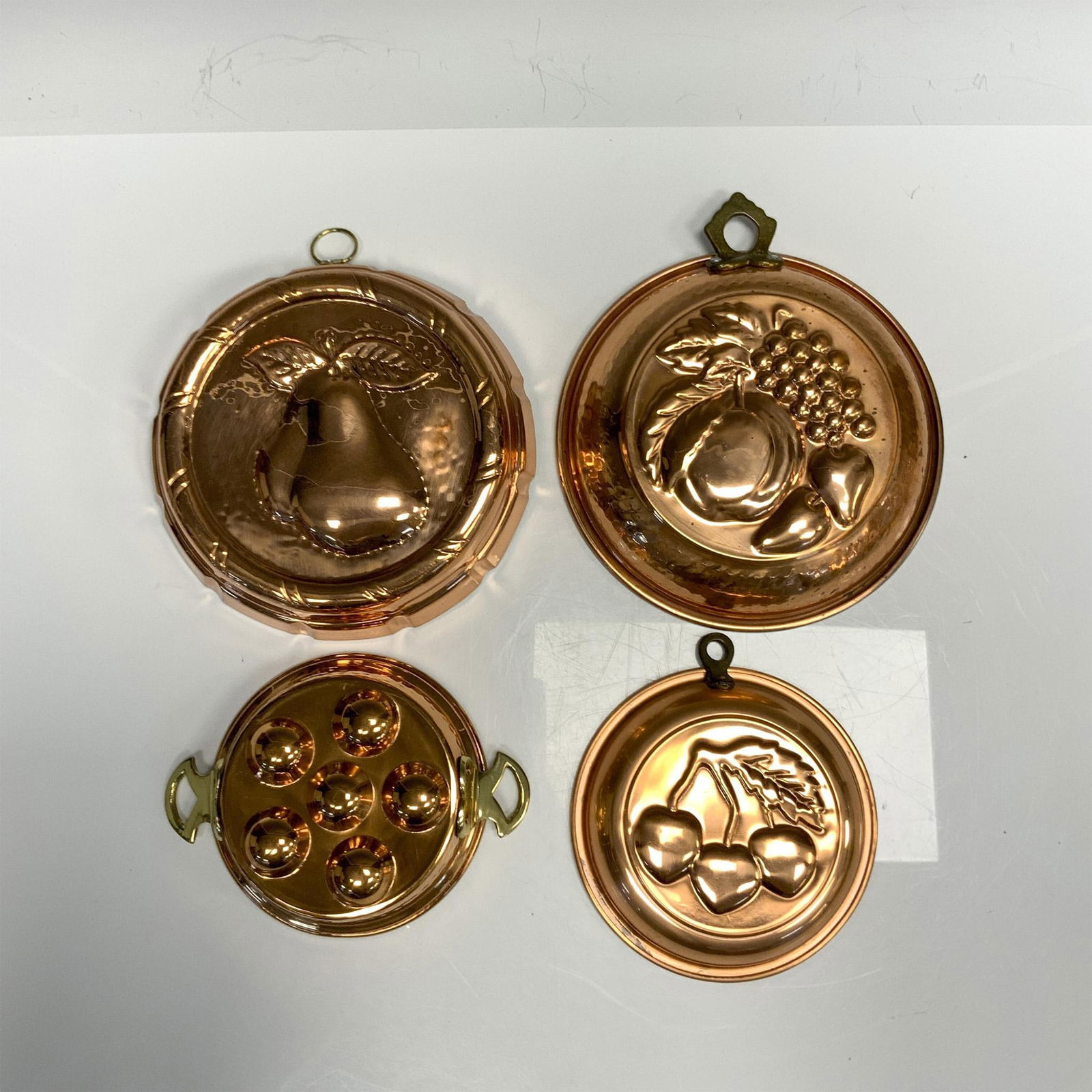 4pc Vintage Copper Molds, Fruit Motif (1 of 2)