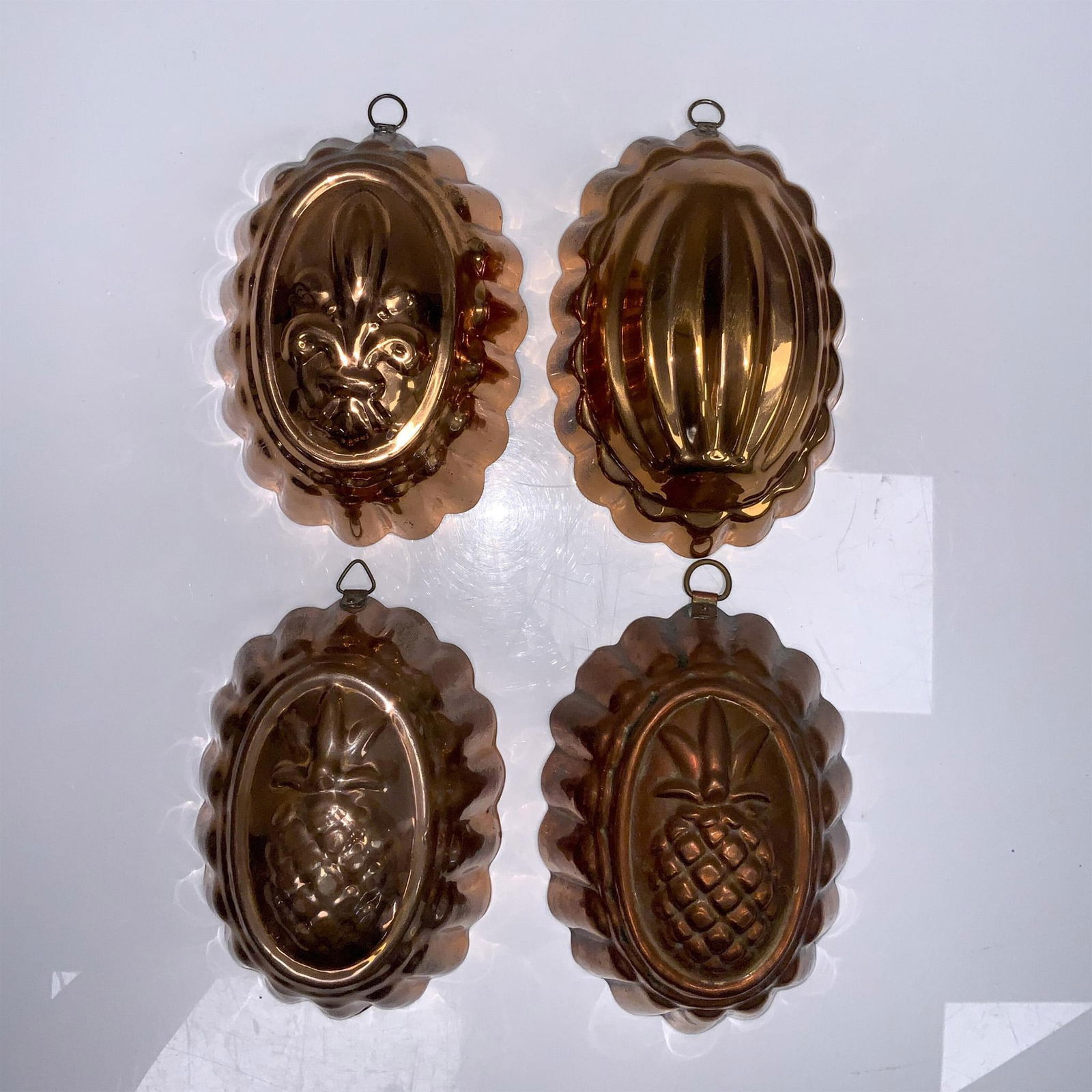 4pc Vintage Copper Molds, Pineapple (1 of 2)