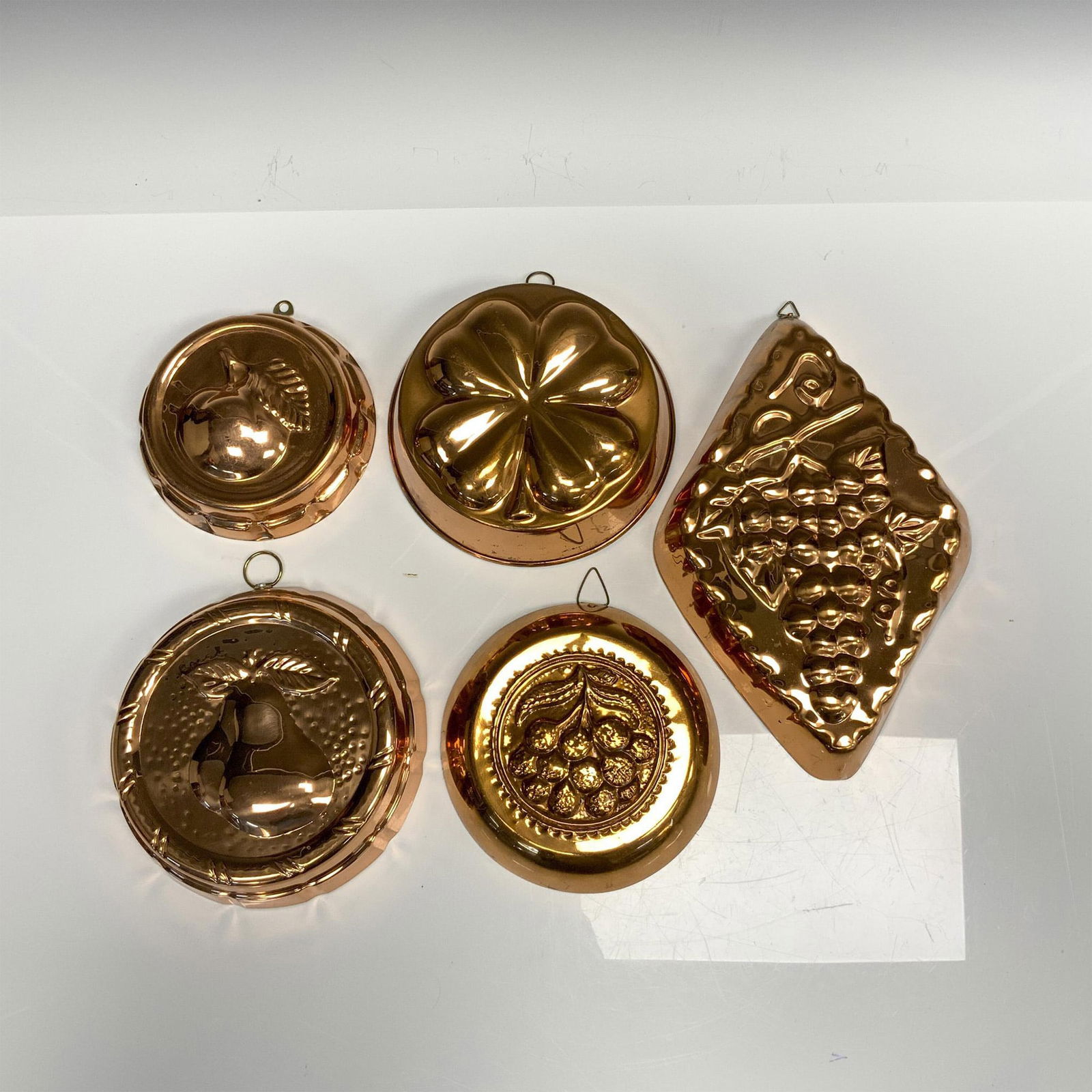 5pc Vintage Copper Baking Molds, Fruits (1 of 2)