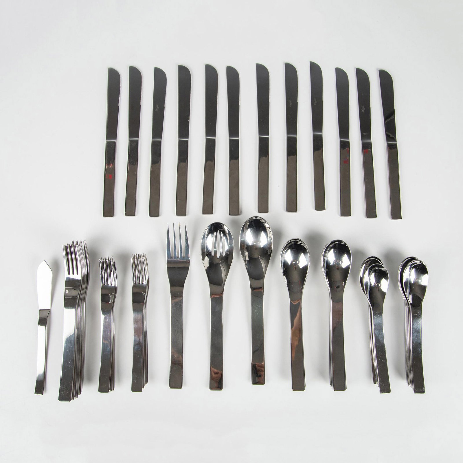 64pc Sasaki Stainless Steel Flatware Set, Service for 12 (1 of 7)
