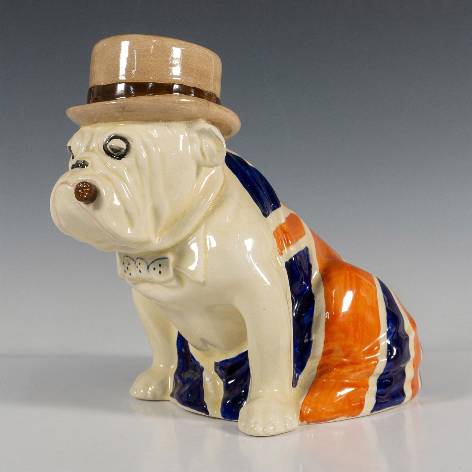 Union Jack Bulldog w/Derby Hat - D6178 - Royal Doulton Figurine (1 of 5)
