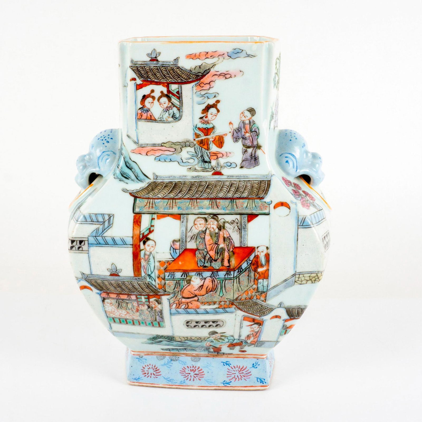 Antique Large Chinese Vase With Figural Foo Dog Handles (1 of 5)