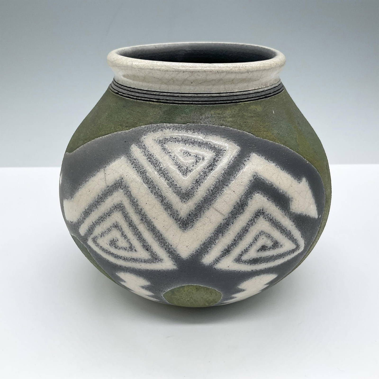 Jeremy Diller Southwest Dreams Raku Art Pottery Vessel Auction