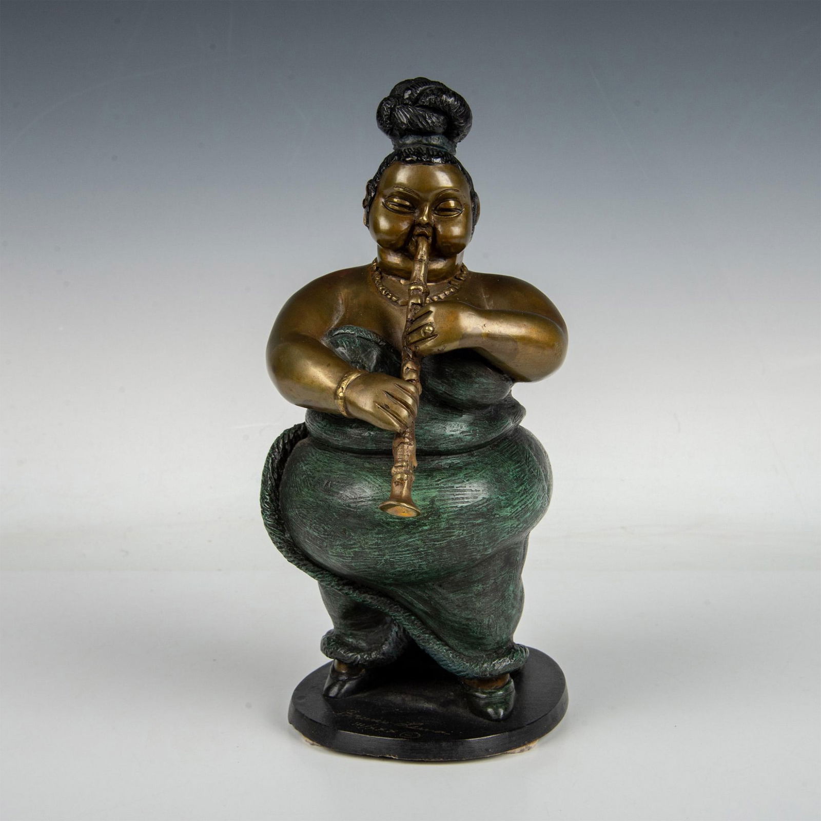 Bruno Luna Bronze Musician Statue, Female Clarinet Player (1 of 5)