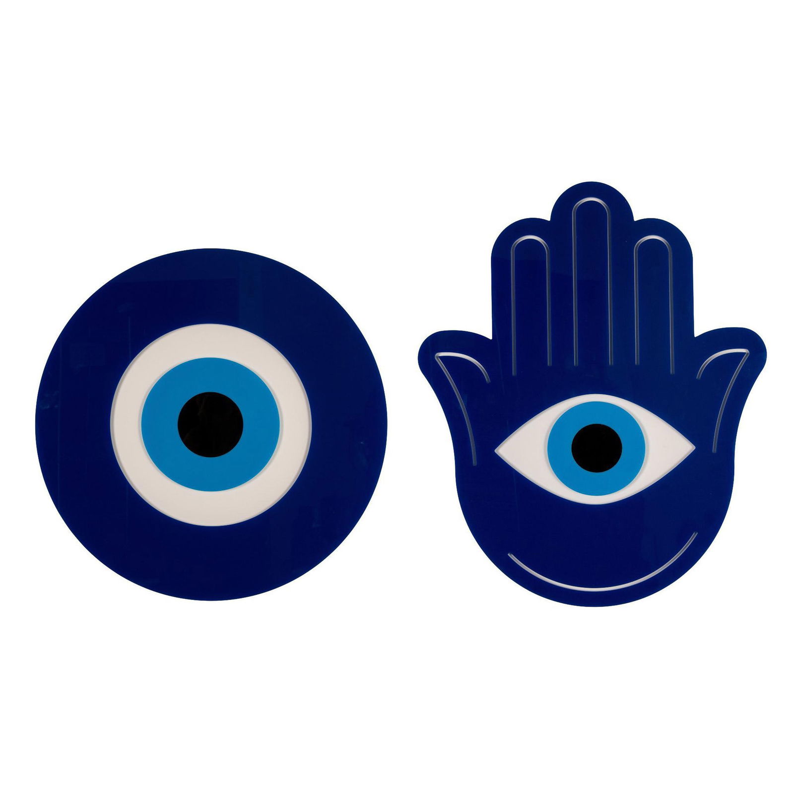Pair of 3-D Modern Wall Art Hamsa Hand & Nazar Eye (1 of 9)