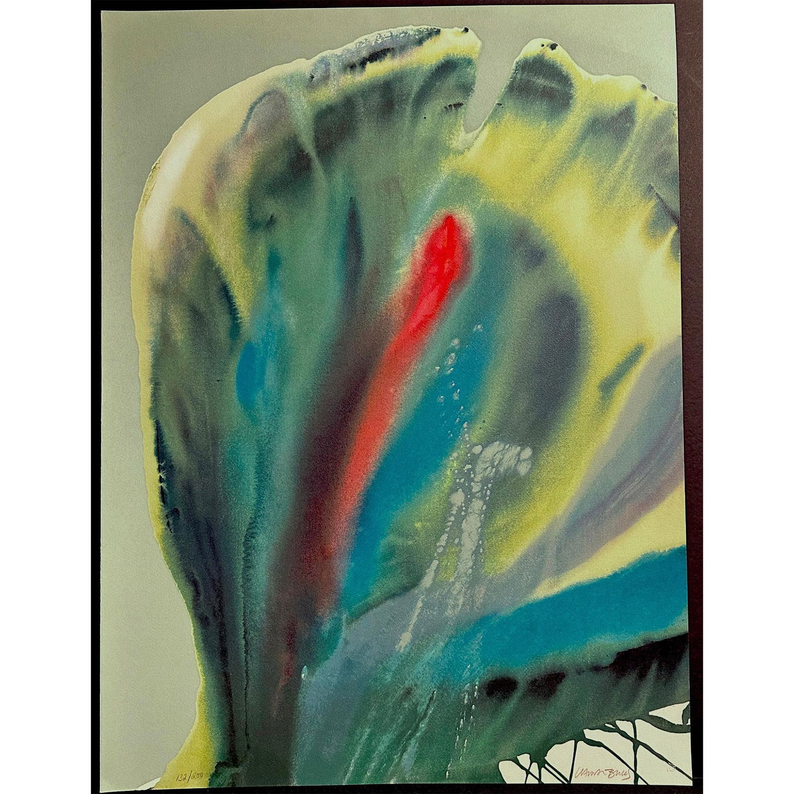 Lamar Briggs (American 1935-2015), Screenprint Flower Coasas Signed (1 of 3)