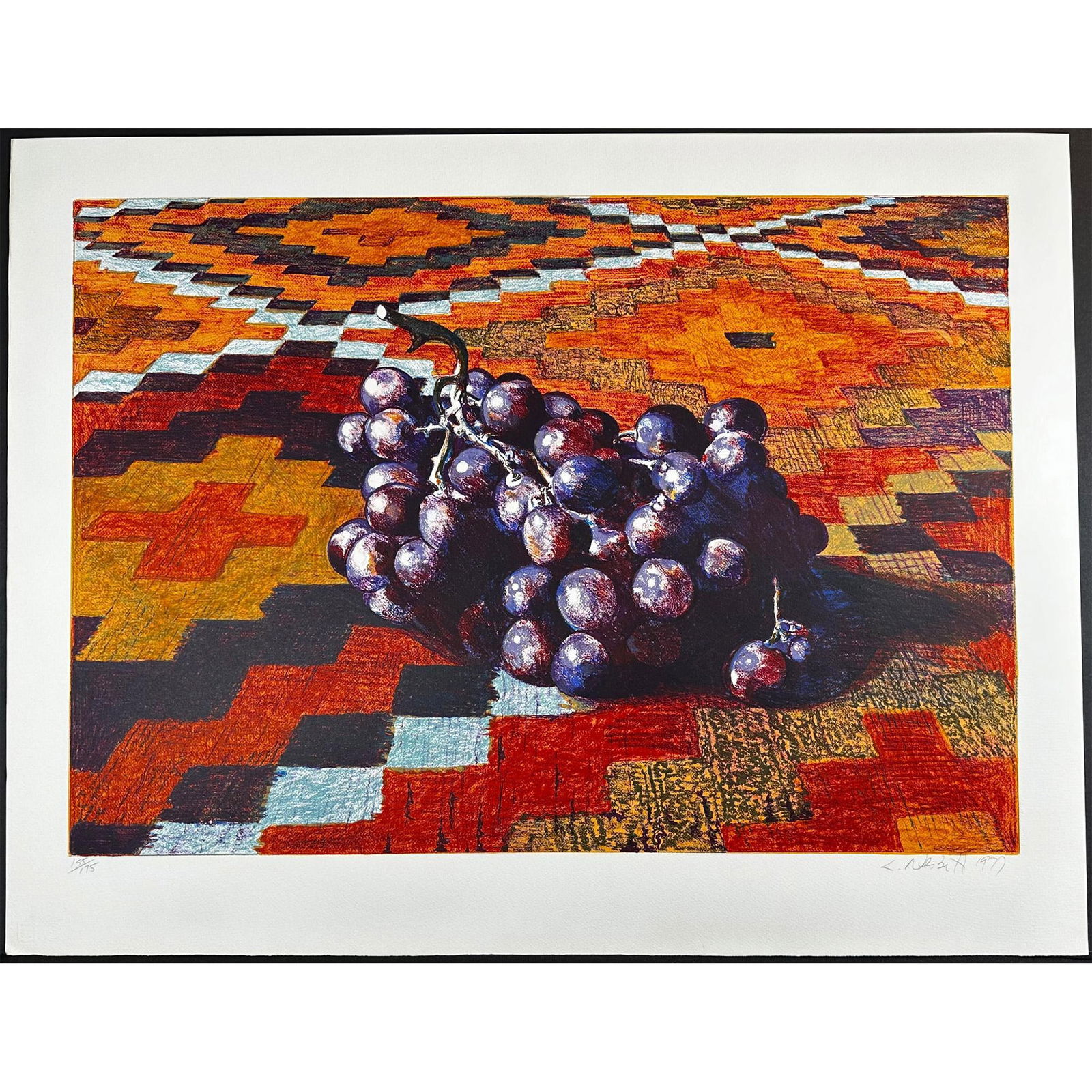 Lowell Nesbitt (American 1933-1993) Screenprint Grapes Signed (1 of 4)