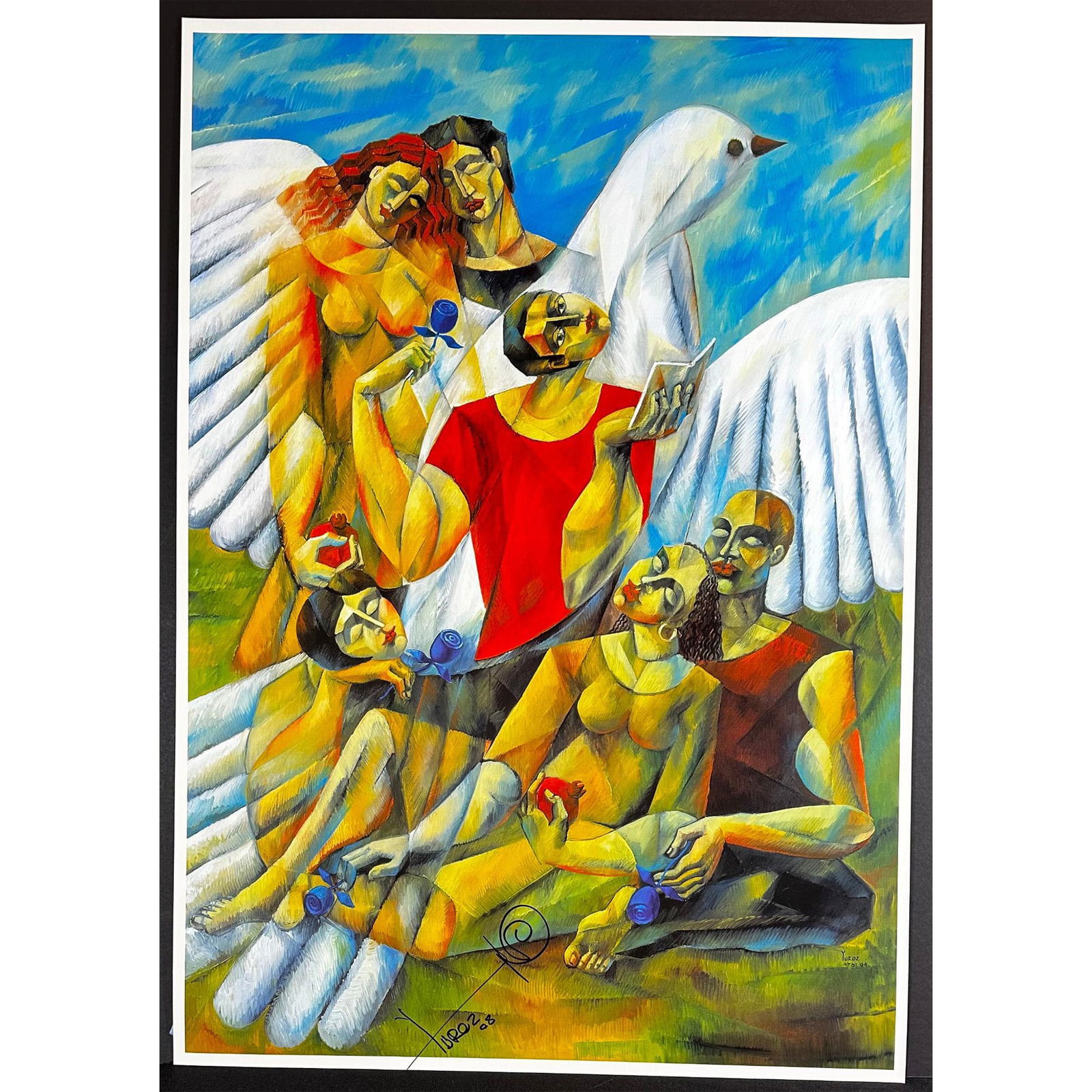 Yuri Gevorgian Yuroz (Armenian 1956) Poster Untitled Signed (1 of 2)