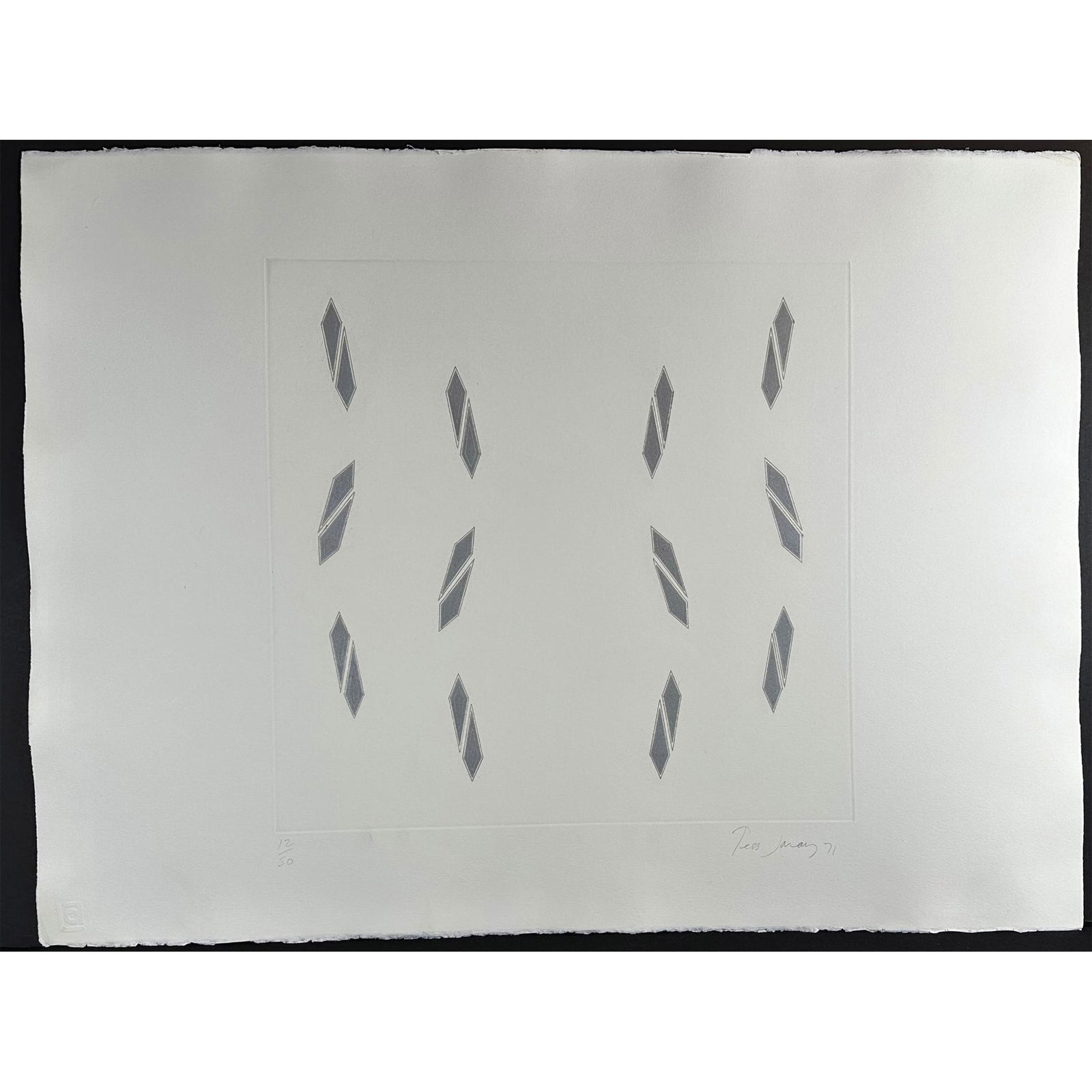 Tess Jaray (British 1937) Etching From Encounter Suite (2), Signed (1 of 4)