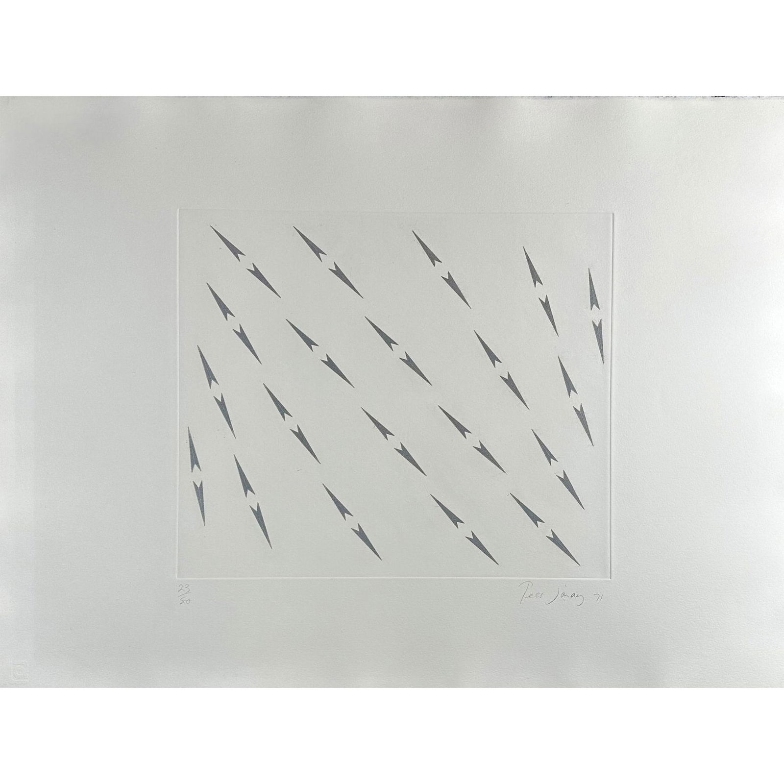 Tess Jaray (British 1937) Etching From Encounter Suite (5), Signed (1 of 4)