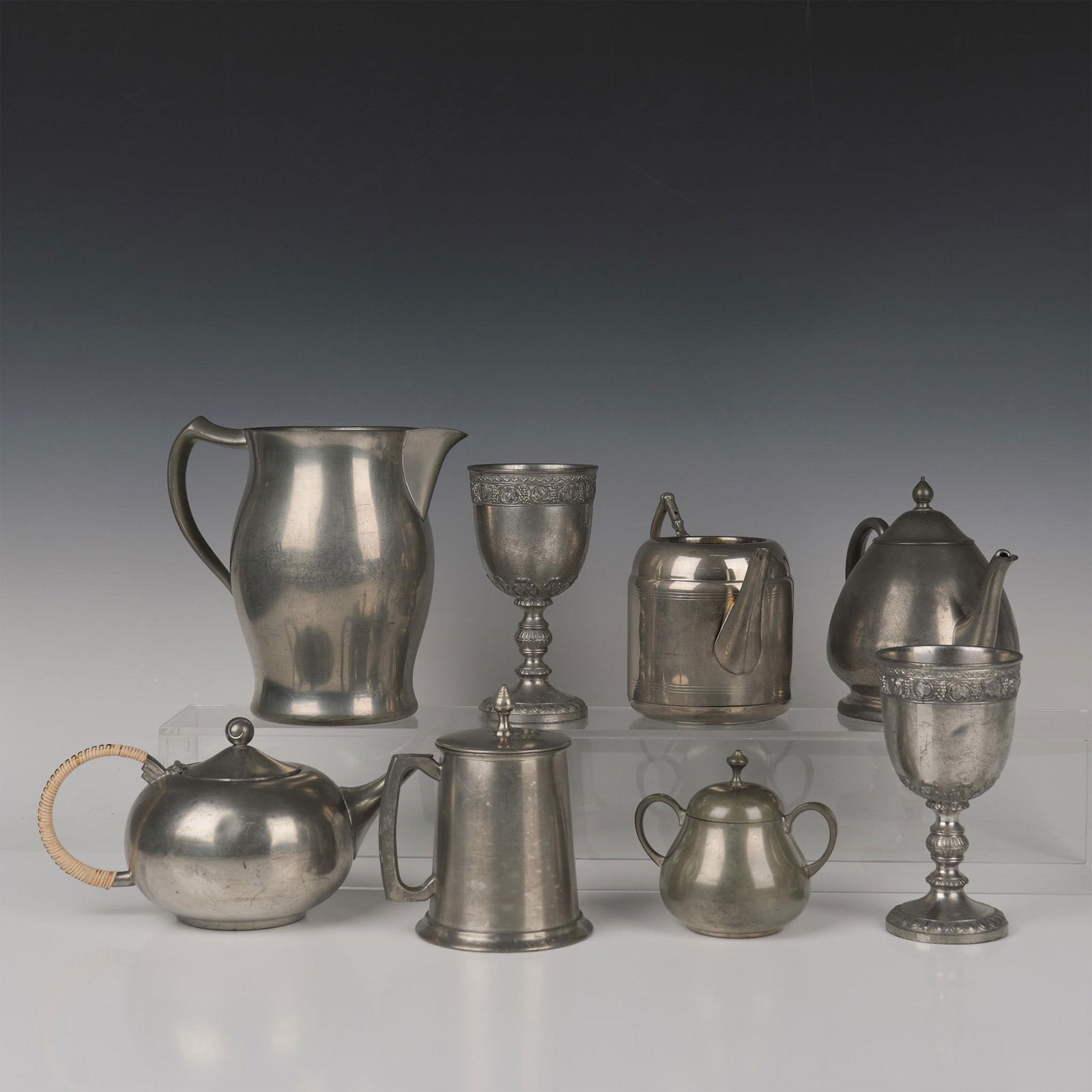 9pc Pewter Serve Ware - Pitcher, Teapots & More (1 of 10)