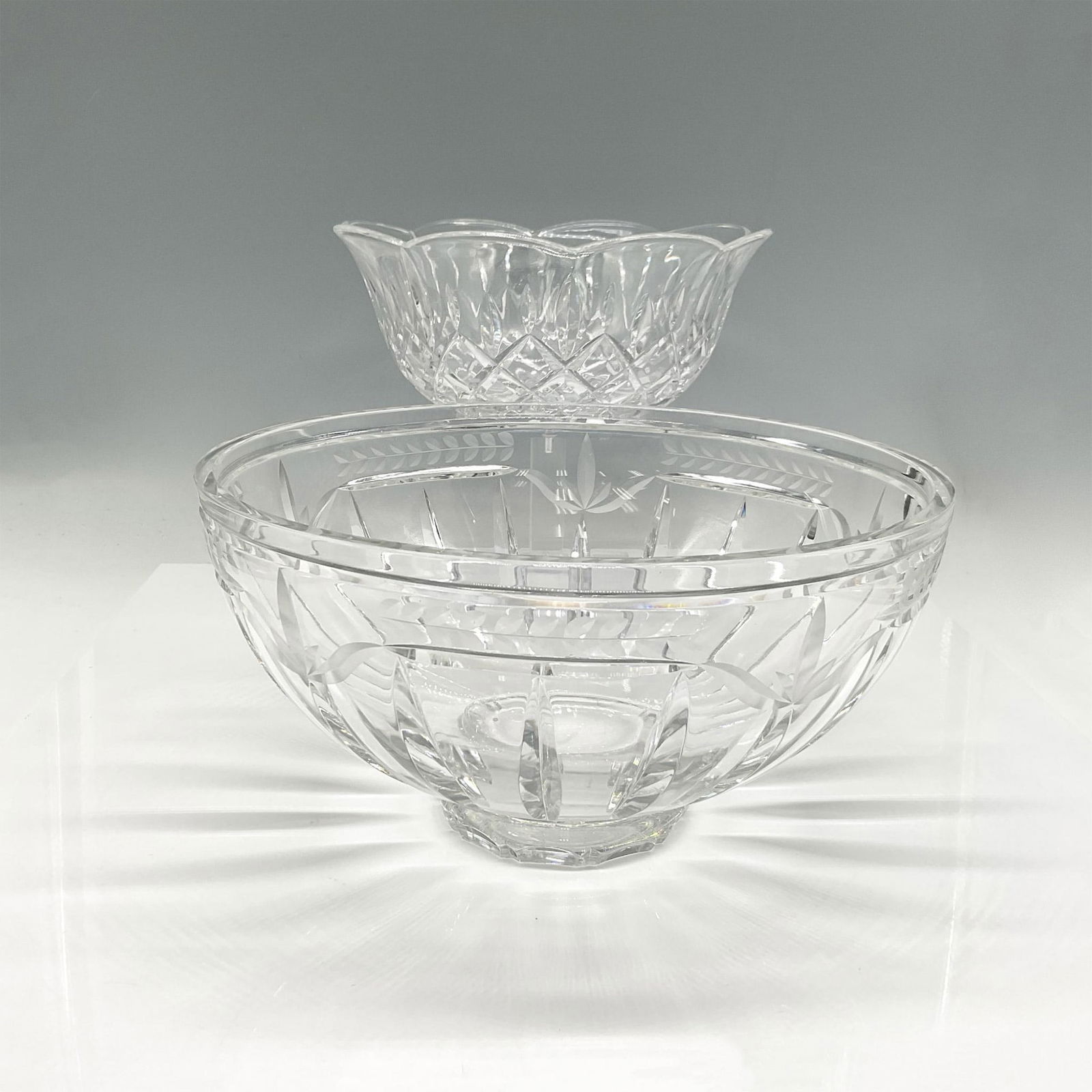 2pc Gorham and Dublin Cut Crystal Bowls (1 of 4)