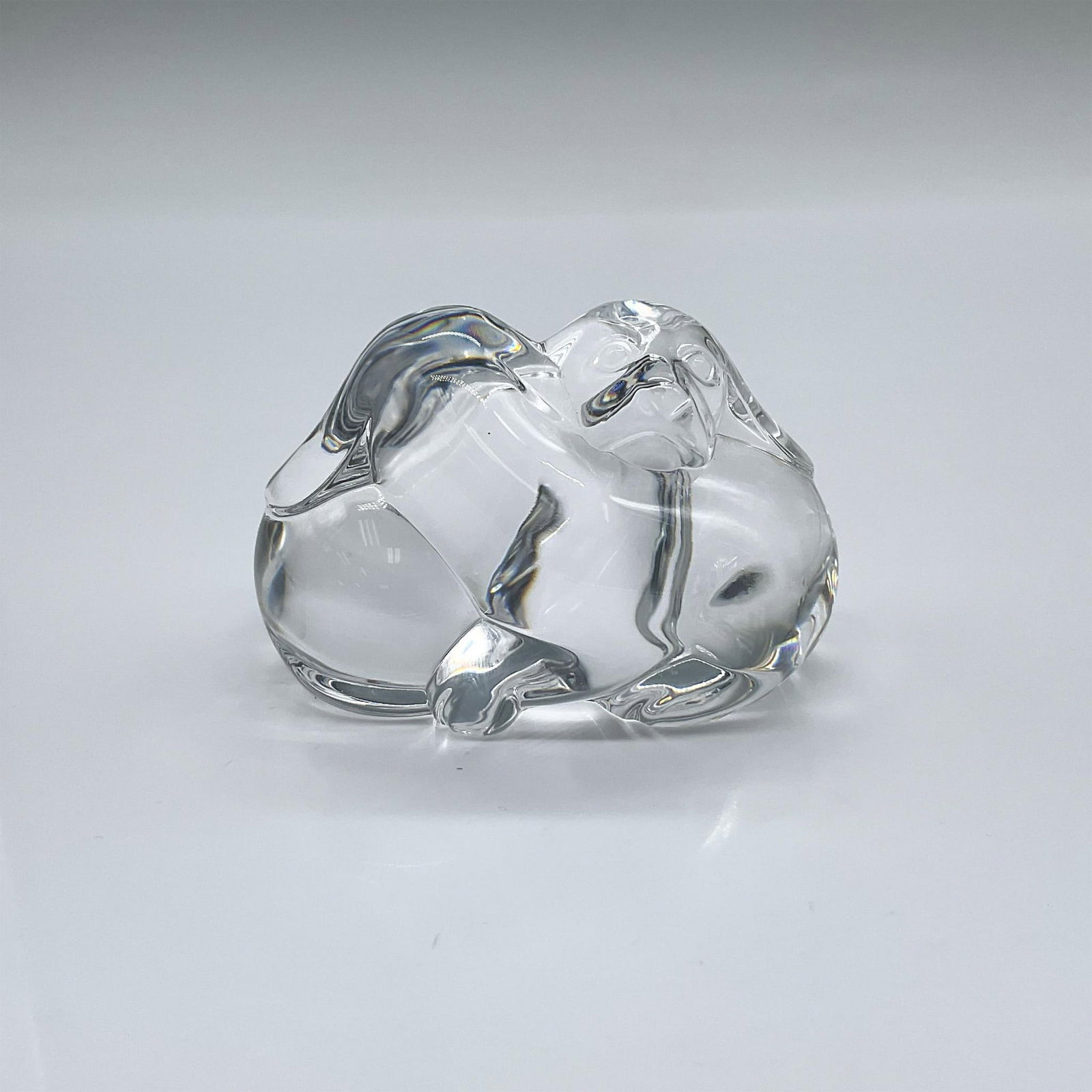 Steuben Crystal Paperweight and Hand Cooler, Puppy Love (1 of 3)