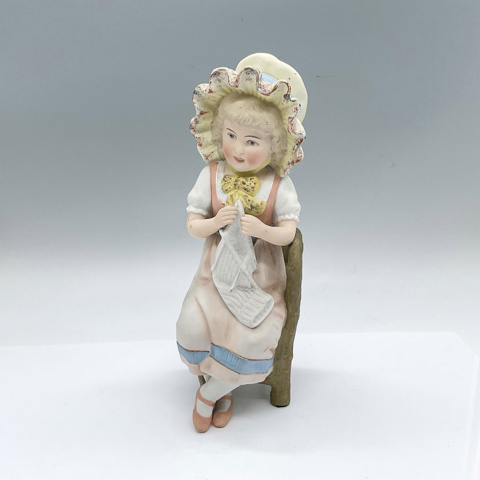 German Bisque Piano Baby Figurine (1 of 3)