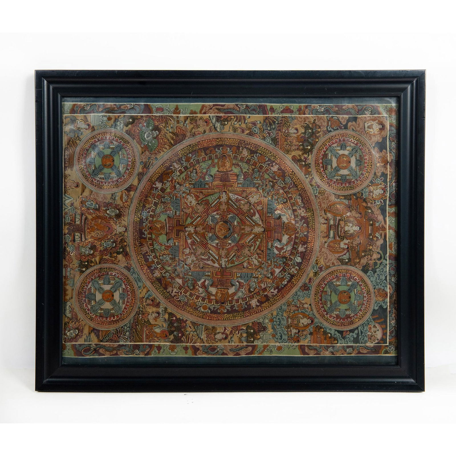 Hand-Painted Tibetan Buddhist Mandala Wheel of Life (1 of 5)