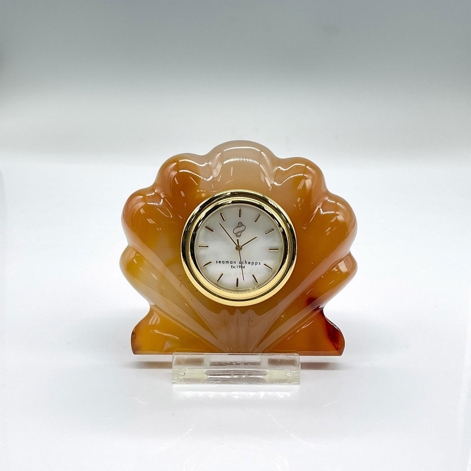 Seaman Schepps Agate Small Table Clock, Seashell (1 of 2)