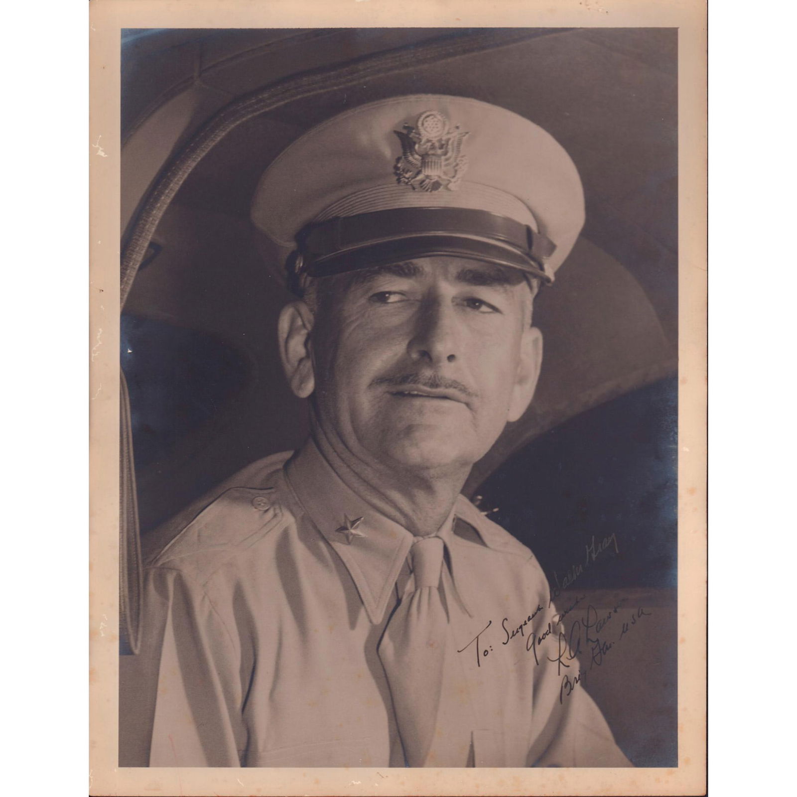 Vintage Portrait of WWII Airforce Brigadier General (1 of 2)