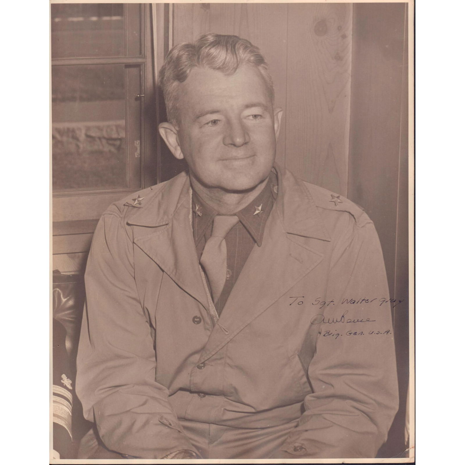 Vintage Signed Portrait of WWII Airforce Brigadier General (1 of 1)