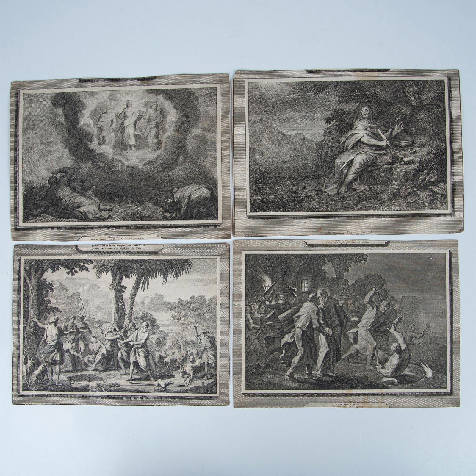 Set of 4 Antique Copper Engravings, The Bible of Royaumont (1 of 6)