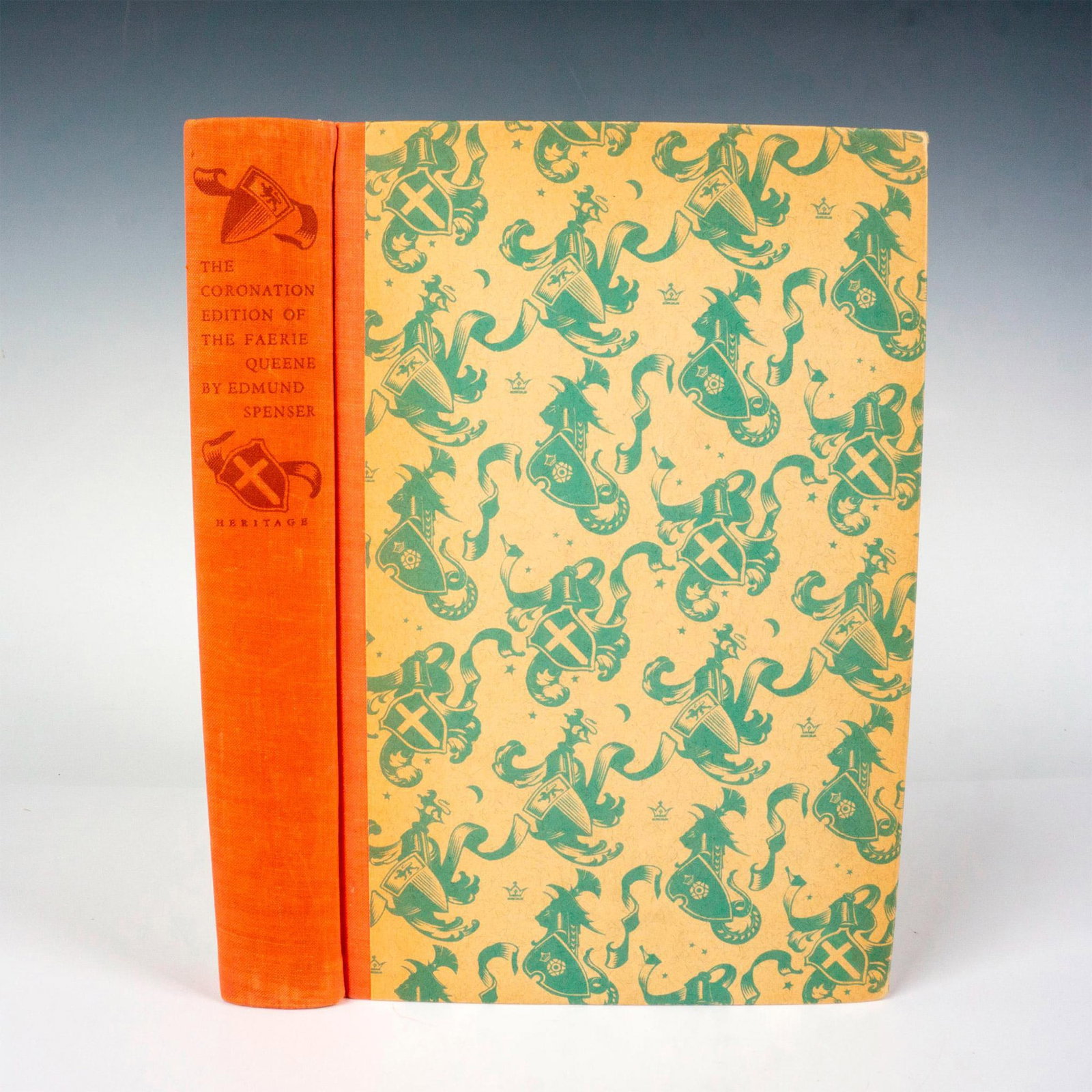 The Faerie Queene, Book by Edmund Spenser: The Coronation Edition. New York: The Heritage Press. 992-page with wood engraved illustrations by Agnes Miller Parker and decorations drawn by John Austen. This book is an incomplete English epic poe
