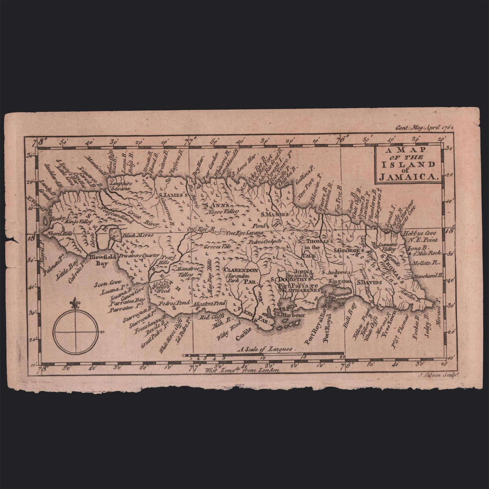 Gentleman Magazine, Set of 4 Engraved Maps West Indies (1 of 4)