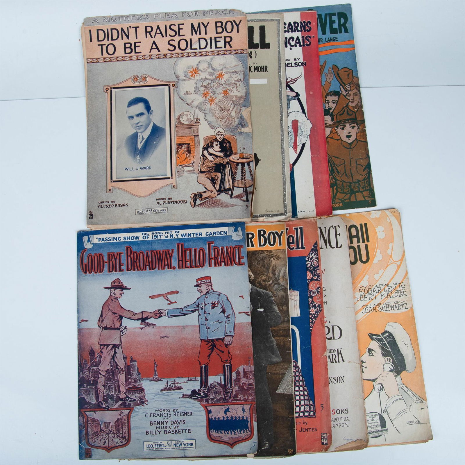 10pc World War I Era Sheet Music (1 of 2)