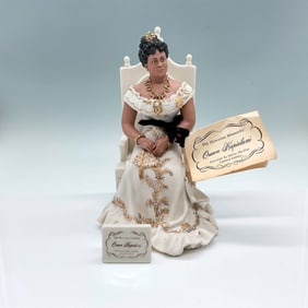 Julene Mechler Hawaiian Figurine + Plaque, Queen Kapiolani