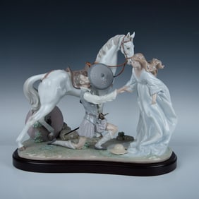 3pc Lladro Porcelain Sculpture, Conquered By Love 1001776