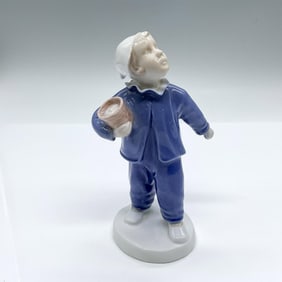 Bing and Grondahl Figurine, Who Is Calling, Girl With Jar