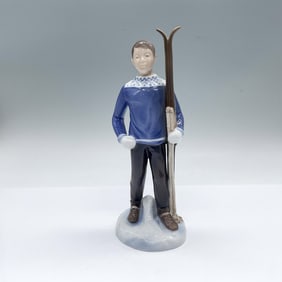 Bing and Grondahl Porcelain Figurine, Skier No.2358